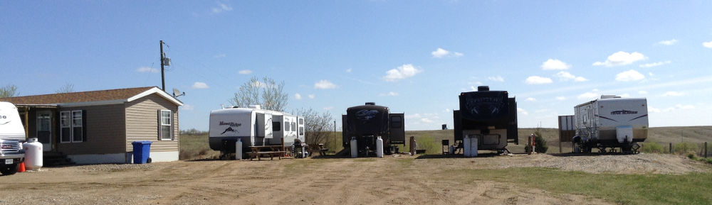 rv park rvs beside building